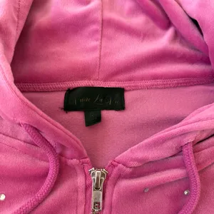 Y2K Vintage Velour Zip Up Hoodie Rhinestone McBling Baddie Track Jacket Cropped thumbnail 3