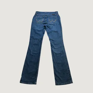 Wrangler Q-Baby Ultimate Riding Jeans Blue Bootcut Mid Rise 7/8x36 Womens thumbnail 9