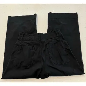 Maeve The Colette Ponte Crop Wide-Leg Pants Black‎ Linen Blend Size 30 thumbnail 6