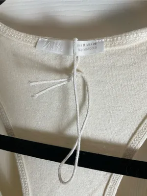 Title: NWT Zara Ecru White 100% Cotton Racerback Maxi Dress Size M thumbnail 5
