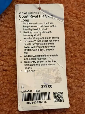 NEW NWT Lululemon Court Rival High Rise Skirt Long 15" Poolside Lined Shorts 0 thumbnail 8