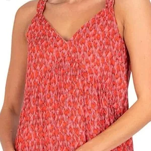 Joie Limited Edition V-Neck Ladies Maxi Tiered Skirt Red Dress thumbnail 3