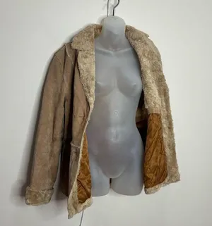 Giacca Vintage Penny Lane Genuine Leather Hippy Coat Tan brown medium jacket thumbnail 8