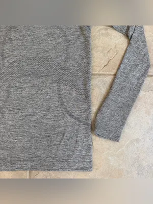 Lululemon Swiftly Tech Long Sleeve 2.0 in Slate / White Heather Grey Size 4 thumbnail 6