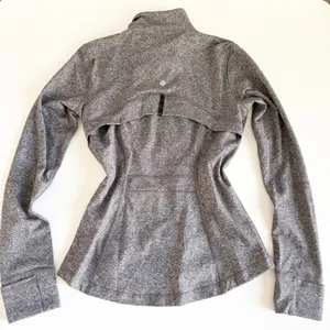 Lululemon‎ Womens Heathered Black Luon Define Jacket Athleisure Zip Up Size 8 thumbnail 8