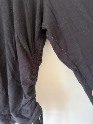 Abercrombie & Fitch Long-Sleeve Black Ruched Side Women's Top thumbnail 5