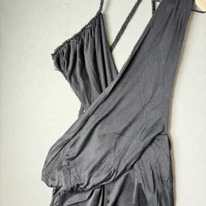 Retrofête Wrap Mini Dress Braided Straps Black Women's size S thumbnail 5