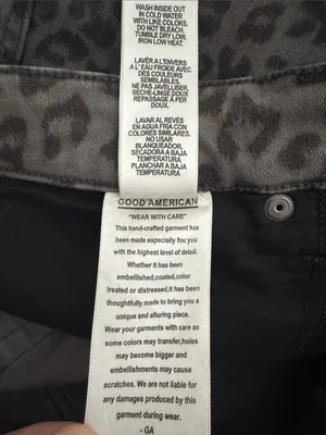 GOOD AMERICAN Good Legs Skinny Jeans Gray Animal Print Women’s 10 / 30 thumbnail 11