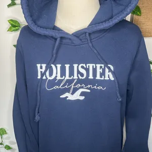 Hollister Easy Appliqué Logo Graphic Hoodie Navy Blue thumbnail 4