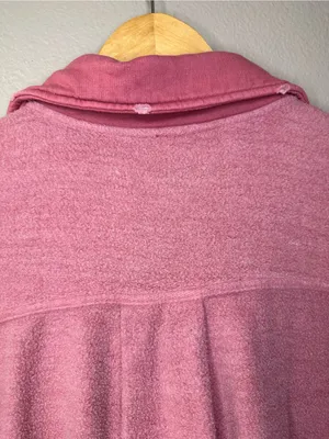 Free People Ruby Oversized Shirt Jacket Pink Shacket Distressed Cotton thumbnail 6