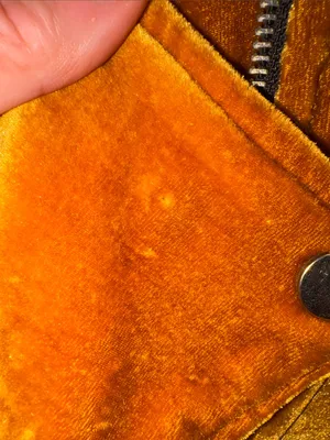 Forever 21 Velvet Moto Jacket in Mustard Gold thumbnail 10