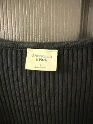 Abercrombie Black ribbed long sleeve sweater Bodysuit L thumbnail 5