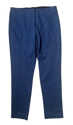 Jason Wu Blue Ponte Knit Pintuck Pants Size 12 P Pull On‎ Ankle Preppy Office thumbnail 1