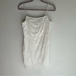 Lulu’s Romantic Fate White Lace Bodycon Mini Dress Sz Large thumbnail 3