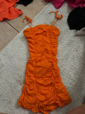 orange mini dress thumbnail 2