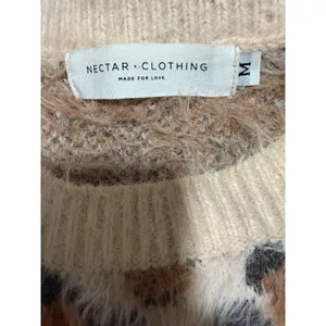 Nectar Clothing Fuzzy‎ Leopard Print Sweater Women's Size Medium thumbnail 8