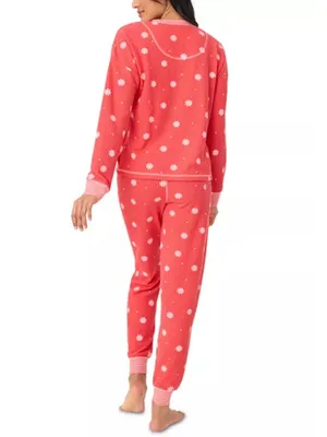 PJ Salvage Ski Jammie Classics Printed Pajama Set, red/white size XL NEW TAGS thumbnail 3
