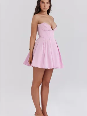 New✨ House of CB Mar Strapless Mini Dress in Cotton Candy Pink Size Medium - NWT thumbnail 9