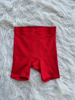Skims Cotton Rib Boxer Cranberry XXS thumbnail 2