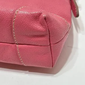 Dooney & Bourke Pink Pebbled Leather Small Shoulder Bag Purse Gold Logo Plate thumbnail 9
