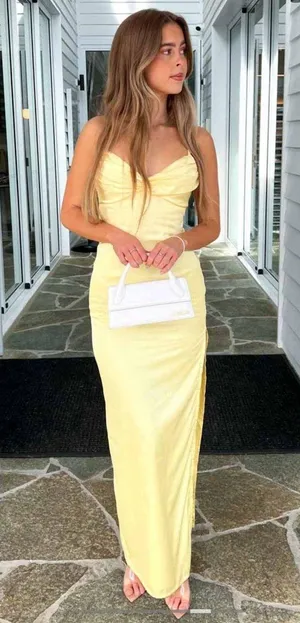 Beginning Boutique Dress Maxi Yellow thumbnail 1