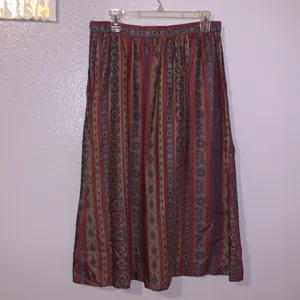 David Brooks vintage paisley pleated maxi skirt thumbnail 4