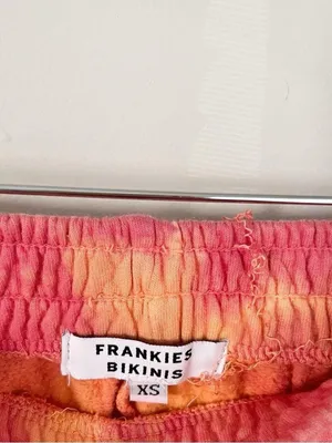 Frankies Bikinis Aiden Sweatpant Tie Dye Size XS Pink Orange thumbnail 7