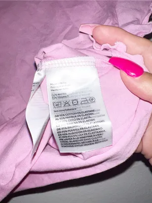 H&M Divided Light Pink Cropped Lettuce-Edge Tee thumbnail 7