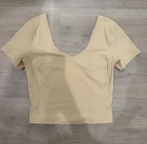 Lululemon Align Tee Nulu Slim Fit Cropped Length Size 6 thumbnail 1