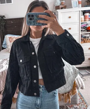 Divided Black Jean Jacket thumbnail 2