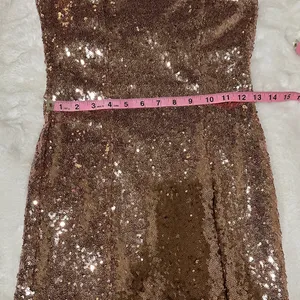 Lulu’s size small Bring It Rose Gold Sequin Bodycon Mini Dress thumbnail 7