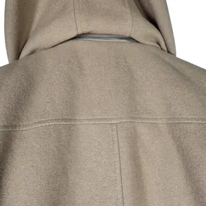 MICHAEL Michael Kors Tan Wool Blend Hooded Duffle Coat Toggle‎ Closure Size 10 thumbnail 4