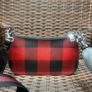 Coach Jes Baguette With Buffalo Plaid Print C6818 thumbnail 3