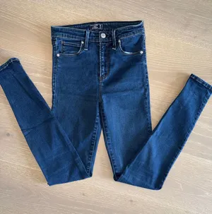 Abercrombie & Fitch Women's Dark Indigo Skinny Jeans thumbnail 1