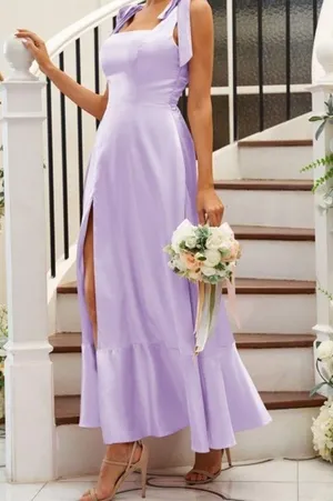 Hebeos Lilac Bridesmaid Dress thumbnail 1