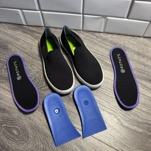 Rothy's‎ The Original Slip On Black Knit Sneakers Women's Size 5.5 thumbnail 3