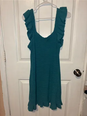 NWT Anthropologie Ruffled Pointelle Mini Dress s romantic thumbnail 4