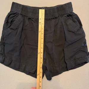 Pact Organic Cotton Hemp Blend Pull On Shorts Black Women Medium thumbnail 2
