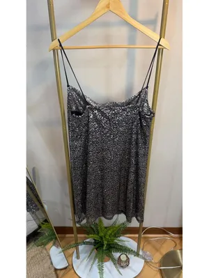 Size S NWT Sexy American Eagle Cowl Neck Sequin Mini Dress thumbnail 2