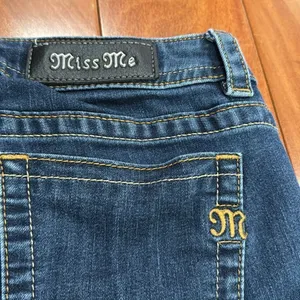 MISS ME Women's Plain Stretch Crop Skinny Zip Ankle‎ Jeans Mid Rise Blue Size 29 thumbnail 7
