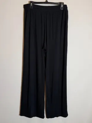Nuuds Wide Leg Lounge Pants Women's Large Black Loungewear Comfy Relaxation Cozy thumbnail 8