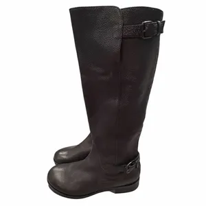 J. Crew Black Pebbled Leather Emmett Tall Boots 7.5 thumbnail 3