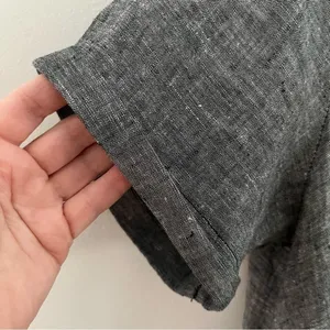 Tahari 100% Linen Dress With Chambray Coloring and convenient side pocket M thumbnail 8