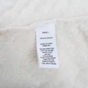 Roudelain Wrap Bathrobe Womens S White Fleece Cable Knit Shawl Collar Belt Waist thumbnail 3