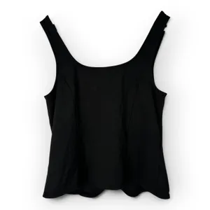 Old Navy Womens M Black Ponte Knit Sleeveless Button Front Tank Minimalist Layer thumbnail 2