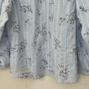 A.n.a. NWT Floral Puff Sleeve Blouse Top Romantic Blue Lavender Prairie ~ Size S thumbnail 11