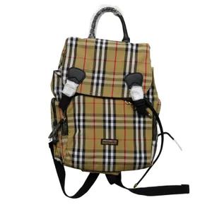 Hafmall Tan Red Black White Plaid Backpack Diaper Bag Style NWT thumbnail 2