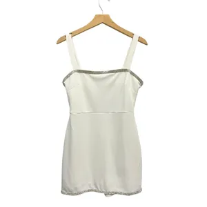 Lulus Glowing Allure White Rhinestone Sleeveless Bodycon Mini Dress size XS NWT thumbnail 3