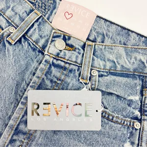 Revice Denim Frontrunner High Rise Distressed Straight Leg Jeans Grand Prix Light Wash thumbnail 10