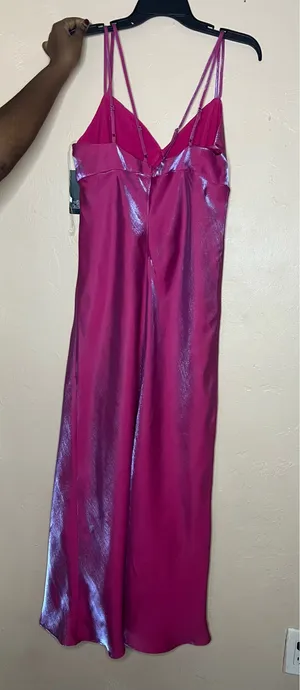 Wild Fable Pink Shiny Strappy Dress Size M thumbnail 2